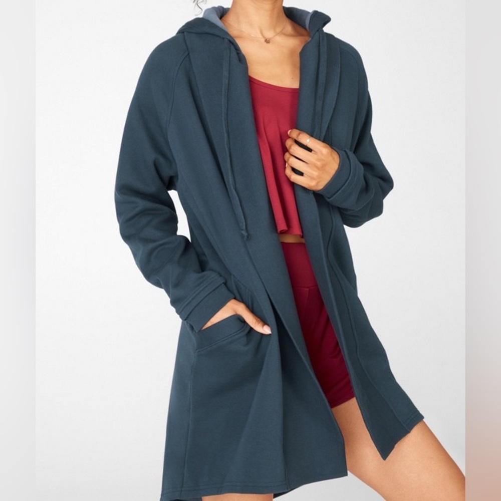 NWT fabletics valentina long cardigan sweater size large